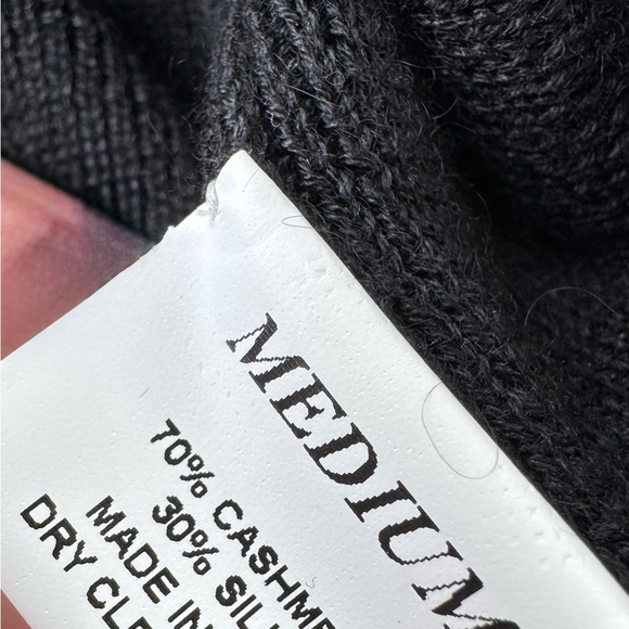 Tuleh Cashmere & Silk Black Sweater 181 Woman’s SZ M - Picture 6 of 12
